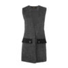 Damesmode Mouwloos Blazer Model Gandom – Grijs