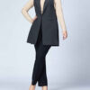 Damesmode Mouwloos Blazer Model Mehrsa – Geruit
