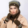 Dames Gebreide Hoed en Sjaal Set Model Helia