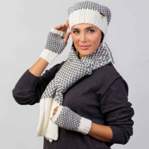 Dames Gebreide Hoed en Sjaal Set Model Sara