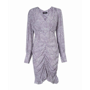 Damesmode Jurk Model Elika – Slangenprint Lila
