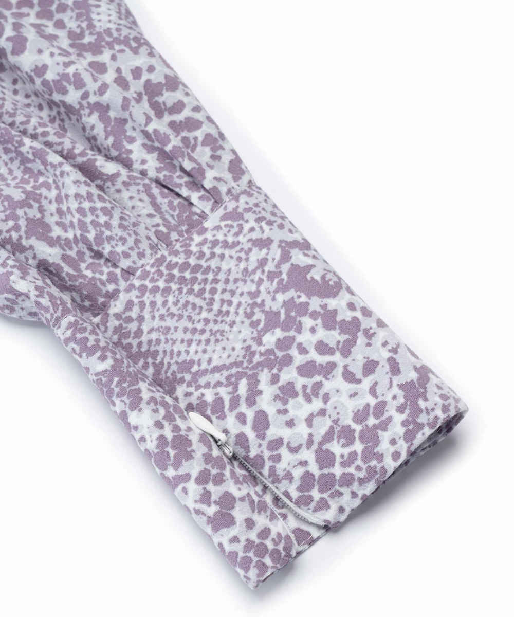 Damesmode Jurk Model Elika – Slangenprint Lila