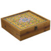 Handgemaakte Houten Thee-Organizer – Nava theedoos met Perzisch patroon