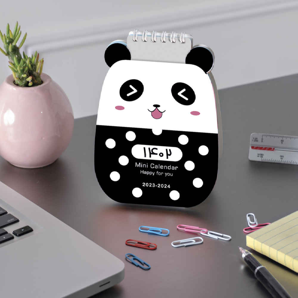 1402 Perzische Mini Bureaukalender Model Panda