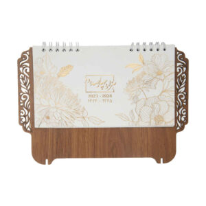 1402 Perzische Houten Bureaukalender Model Flower