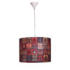 Stoffen Hanglamp met Fluwelen Trommel Lampenkap Termeh