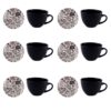 Perzische Theekop Set met Schotel – Paisley Keramiek Design (12 stuks)