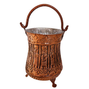 Perzische Koperen Afvalmand – Achaemenid Elegantie