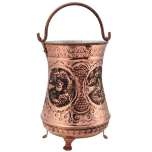 Perzische Koperen Afvalmand – Gol o Morgh Design