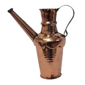 Decoratieve Perzische koperen Aftabeh – traditionele kruik