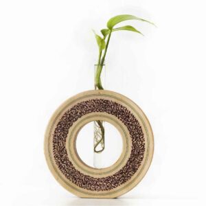 Decoratieve Houten Terrariumvaas met Islamitisch Patroon