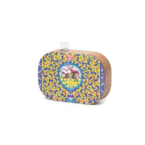 Decoratieve Houten Terrariumvaas met Perzisch Geïnspireerd Patroon Parva