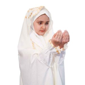 Islamitische Witte Meisjes’ Namaz Chador Model Khorshidi