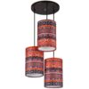 Stoffen Cluster Hanglamp met Fluwelen Cilinder Lampenkap Model Donya