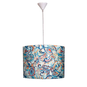 Stoffen Hanglamp Plafondlamp met Fluwelen Trommel Lampenkap Firoozeh