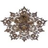 Messing Semi-flush Kroonluchter Florentijnse en Vintage Stijl Roshan