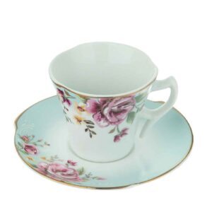 Perzische Theekop Set met Schotel – Bahar Porselein Design (12 stuks)