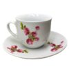 Perzische Theekop Set met Schotel – Blossom Porselein Design (12 stuks)