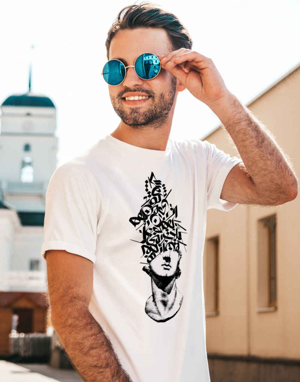 Perzisch T-Shirt Model Shabahengam – Wit