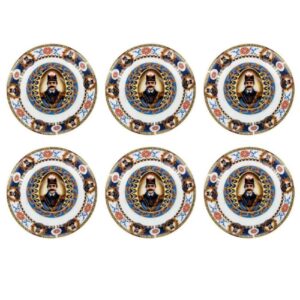 Perzische Theeschoteltjes – Porselein Shah Abbasi Koning Design (Set van 6)