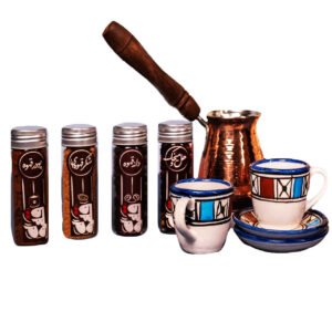 Perzische Espresso Kop & Pot – Fakhr-Ara Koperen Stijl