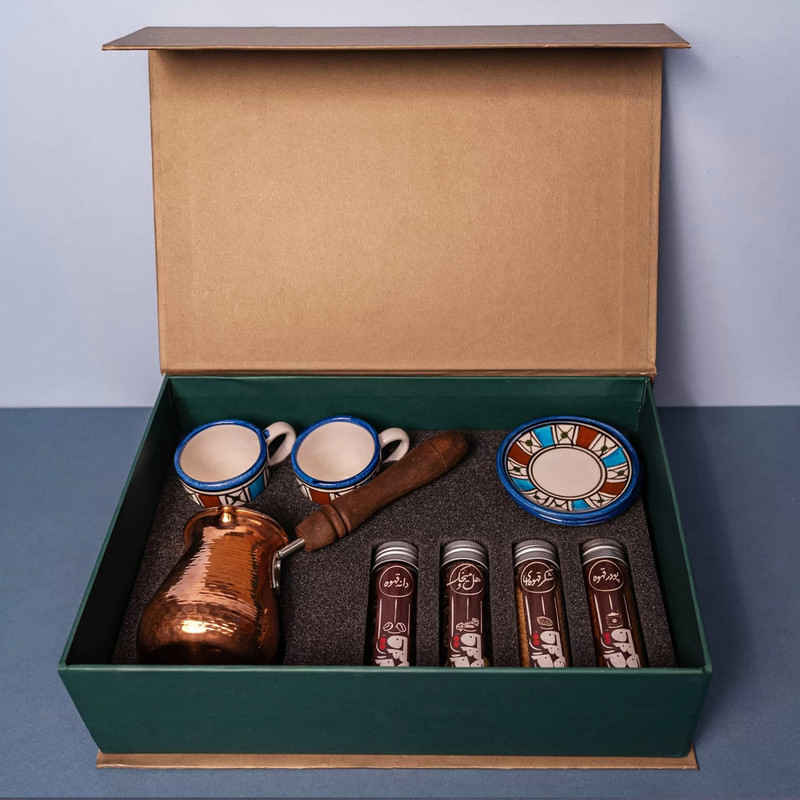 Perzische Espresso Kop & Pot – Fakhr-Ara Koperen Stijl