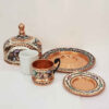 Perzische Espresso Kop met Dienblad – Koperen Demitasse Stijl