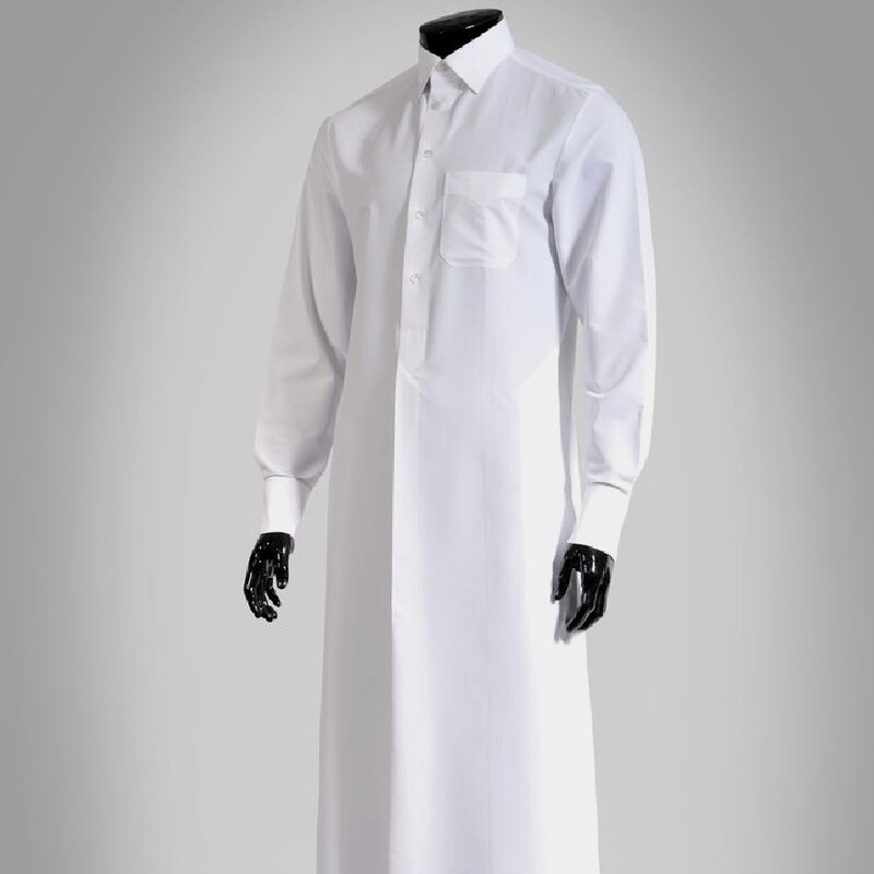 Witte Thawb voor Mannen – Arabisch Gewaad