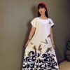 Damesmode Jurk Model Harf ha – Vogel & Kalligrafie