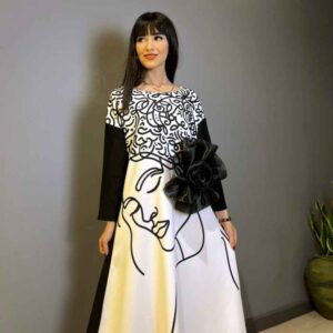 Damesmode Jurk Model Jure Digar – Perzische Kalligrafie