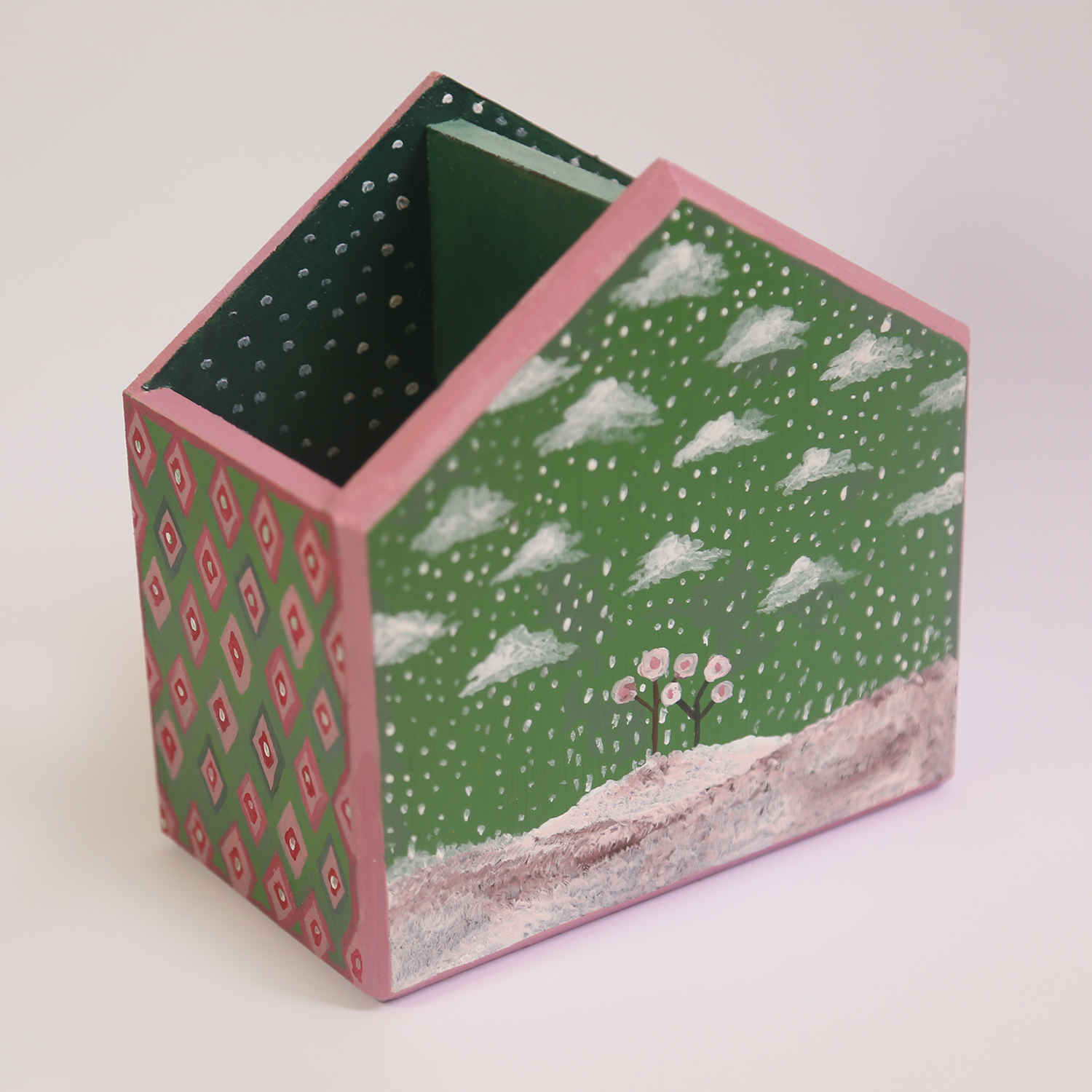 Houten Make-up Kwastenhouder Model Cottage