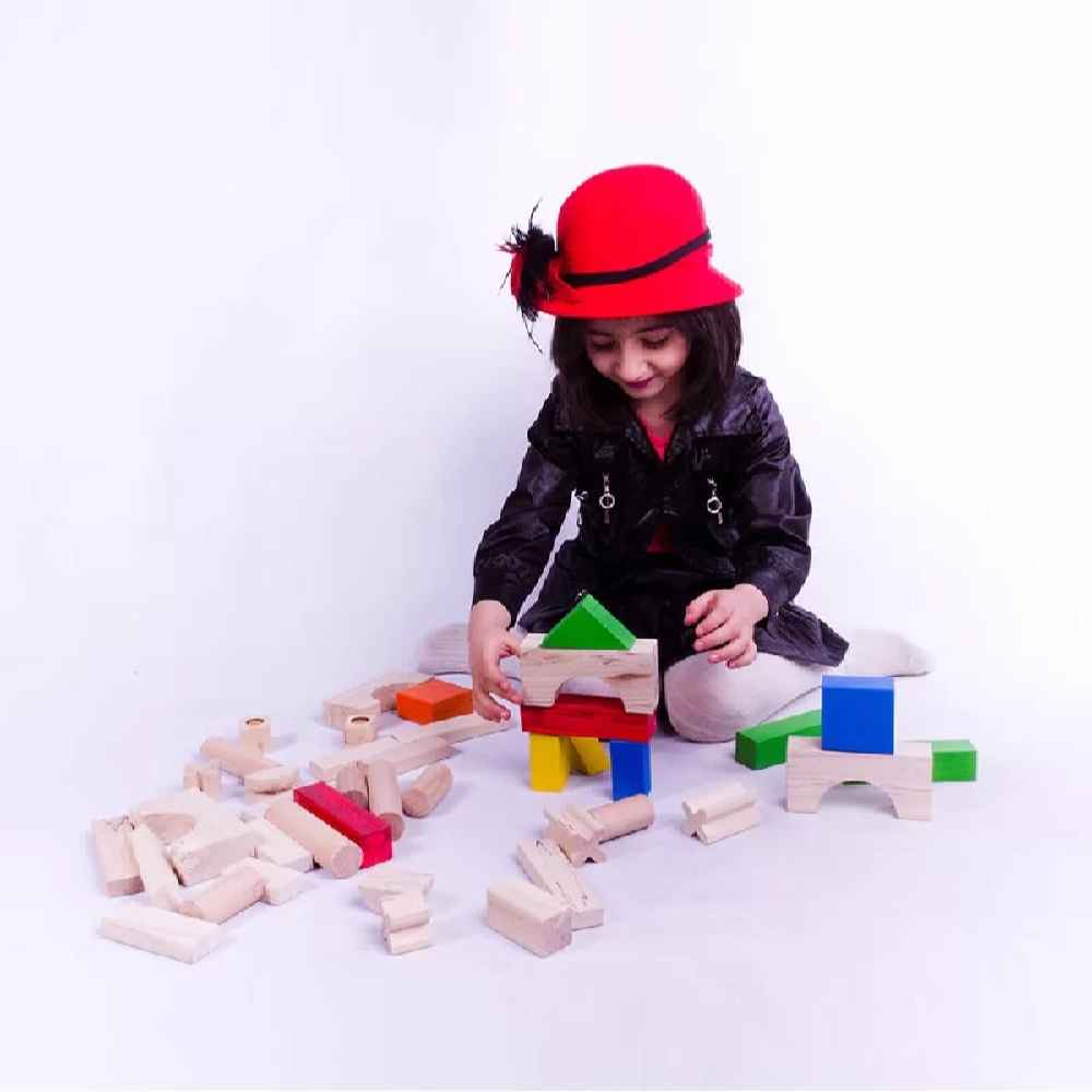 50-delige Houten Geometrische Hersenpuzzel – Uitdagende Set