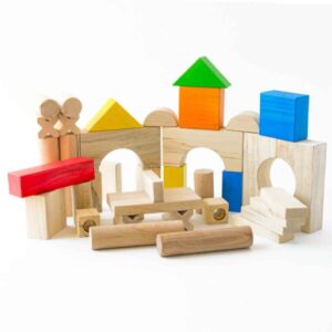 50-delige Houten Geometrische Hersenpuzzel – Uitdagende Set