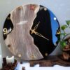Handgemaakt Hars Wandklok – Abstracte Stijl Barok