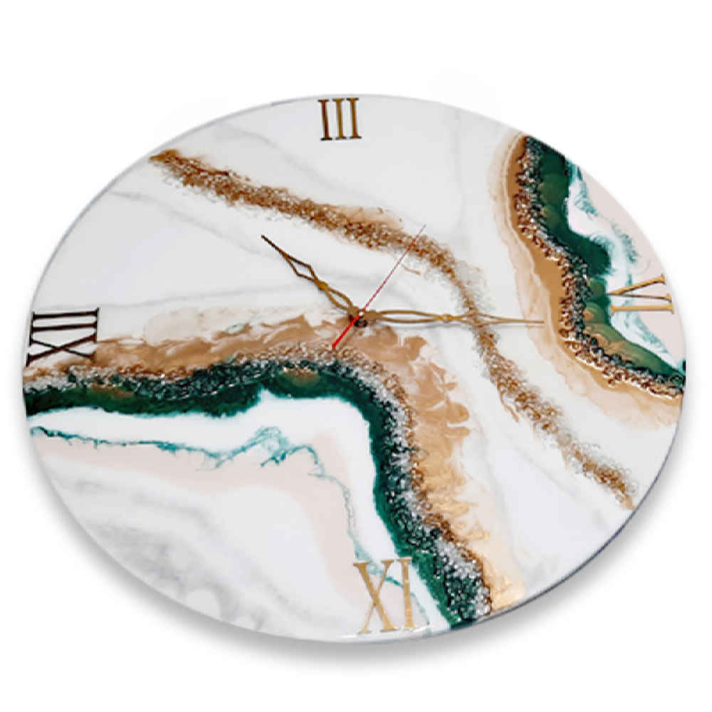 Handgemaakt Hars Wandklok – Abstracte Stijl Nina