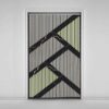 Fluwelen Verticale Jaloezie Gordijn – Abstract Minimalistisch Print