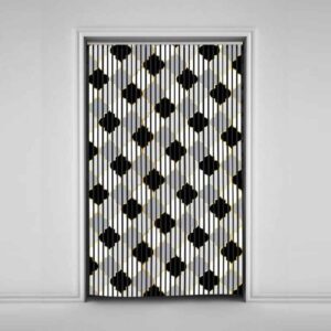 Fluwelen Verticale Jaloezie Gordijn – Abstract Shatranji Print