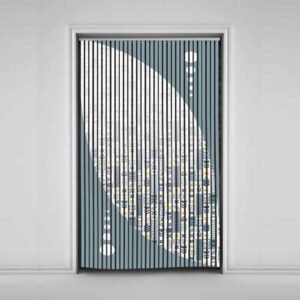 Fluwelen Verticale Jaloezie Gordijn – Abstract Farhad Print