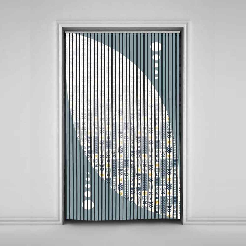 Fluwelen Verticale Jaloezie Gordijn – Abstract Farhad Print