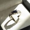 Blauwe Robijn Verlovingsring Zilver Kiana