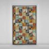 Fluwelen Verticale Jaloezie Gordijn – Abstract Leila Print
