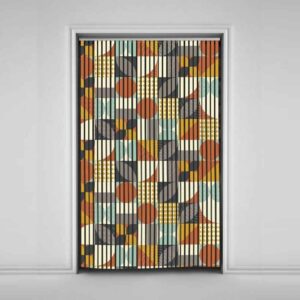 Fluwelen Verticale Jaloezie Gordijn – Abstract Leila Print