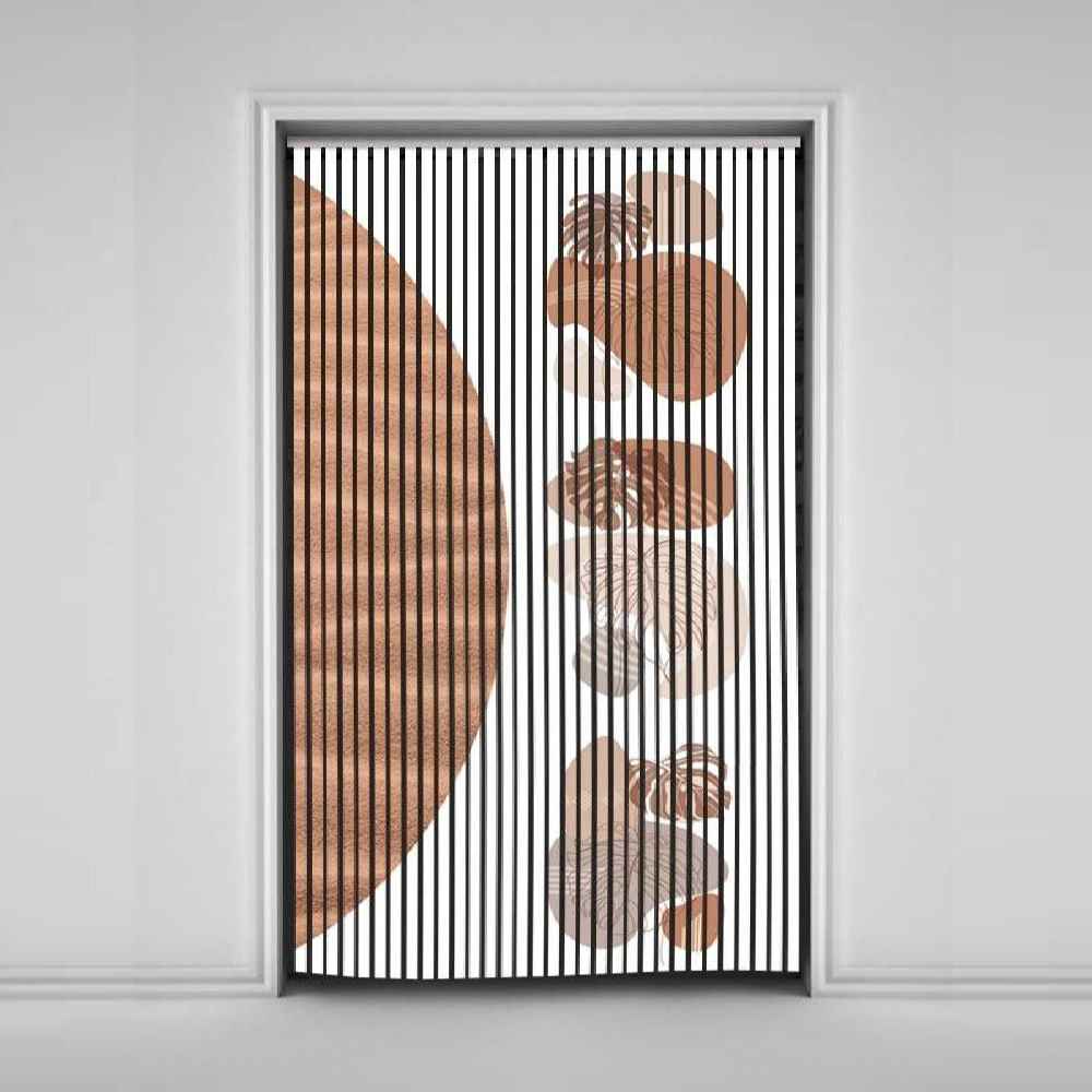 Fluwelen Verticale Jaloezie Gordijn – Abstract Paeez Print
