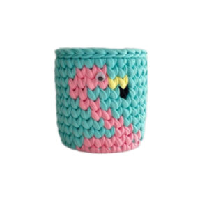 Gehaakte Opbergmand Garen Model Flamingo