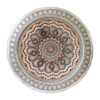 Decoratieve Koperen Dienblad Handgegraveerd met Perzisch Ambachtelijk Paisley