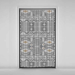 Fluwelen Verticale Jaloezie Gordijn – Abstract Hendesi Print