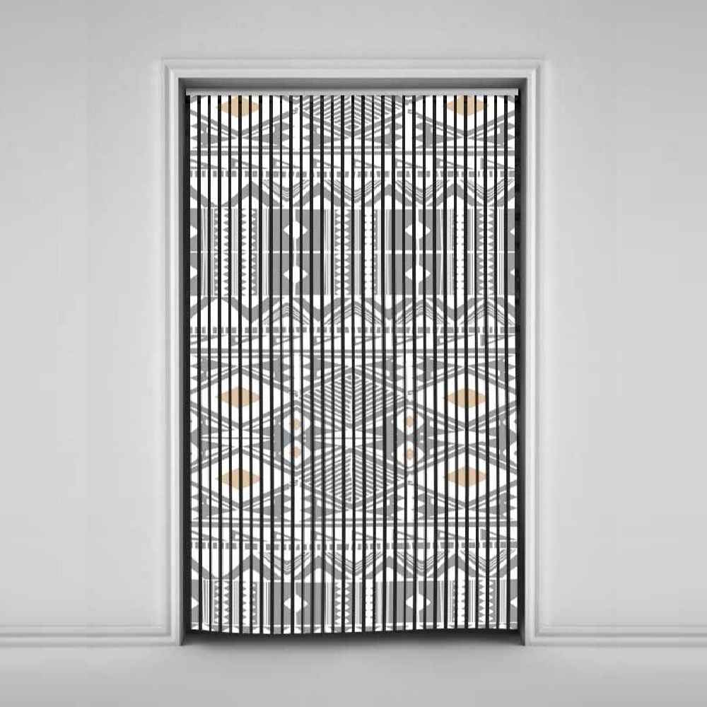 Fluwelen Verticale Jaloezie Gordijn – Abstract Hendesi Print