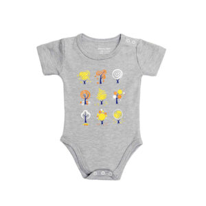 Grijs Snap Schouder Baby Rompertjes Bodysuit