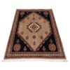 Handgeknoopt Perzisch Abadeh Parva Tapijt (Tribaal Geometrisch Medaillon) - Bruine Wol