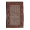 Handgeknoopt Perzisch Birjand Bahareh Tapijt (Mahi / Herati Patroon) - Rode Wol